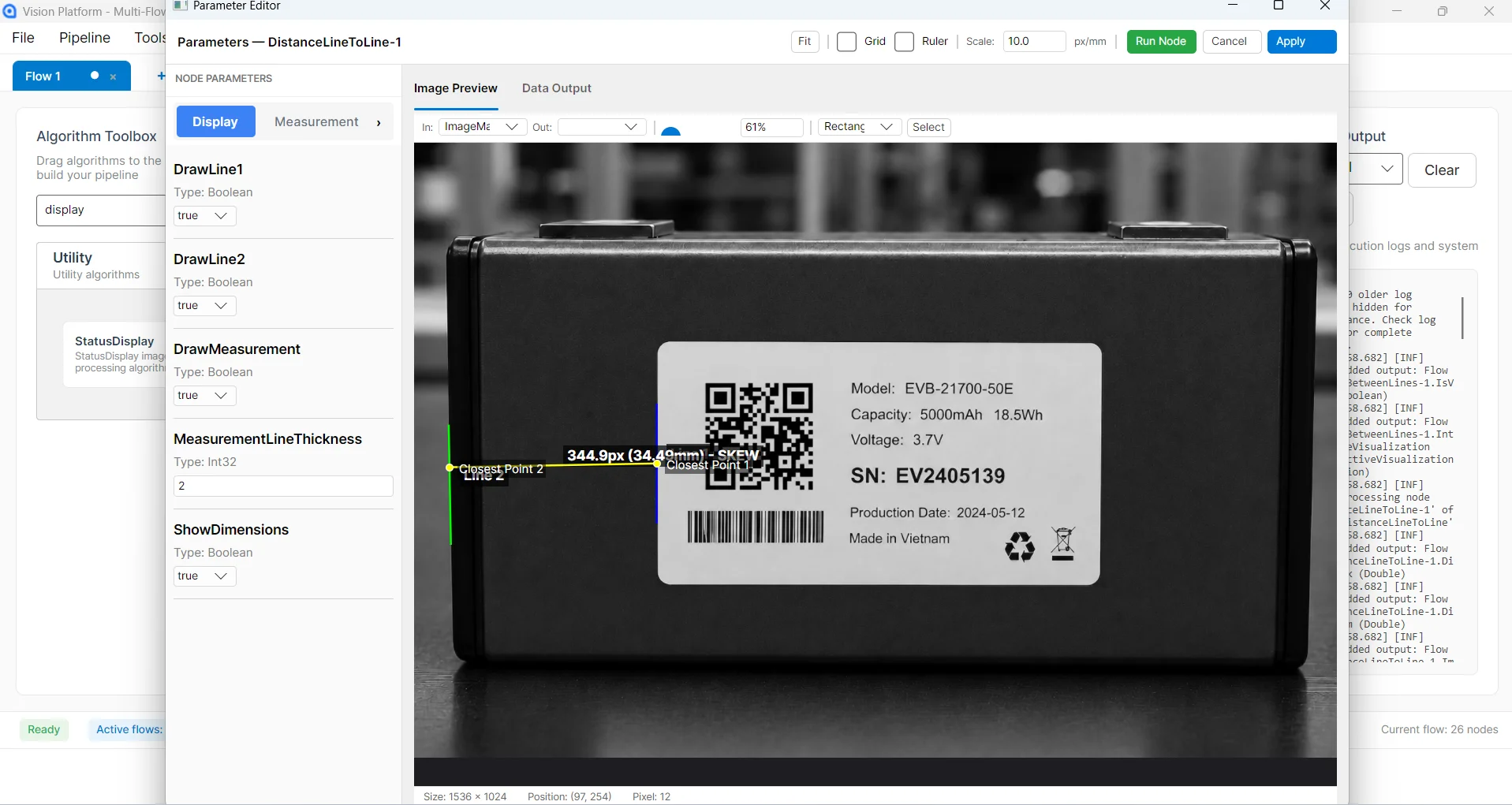 Giao diện VisionFlow — VISION RESULT